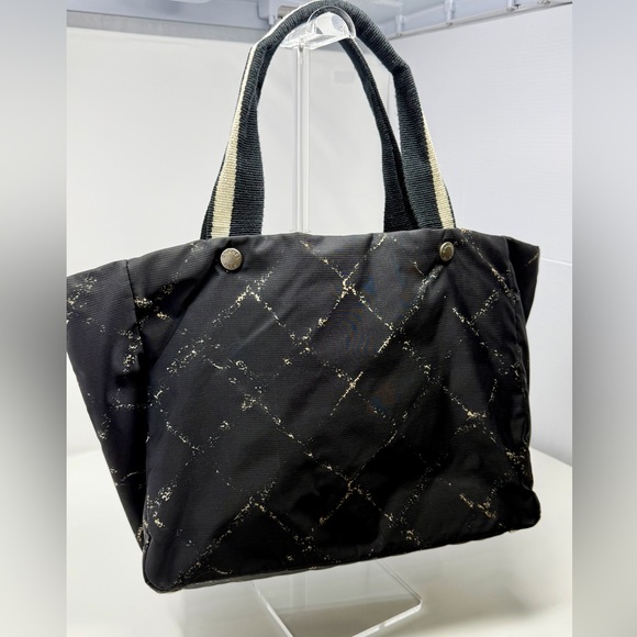 CHANEL Handbags - CHANEL Black Travel Nylon Tote Bag with COA